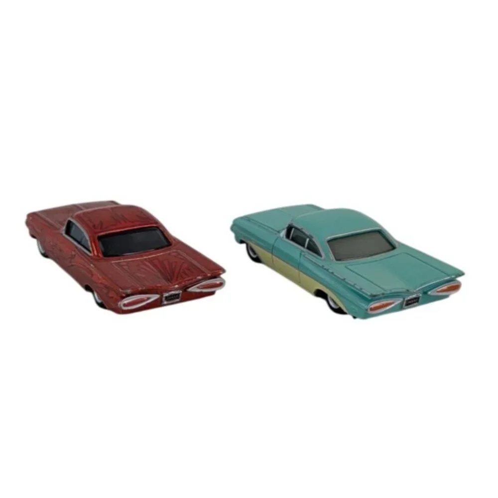Disney Pixar Cars Diecast Chevrolet Chevy Impala Lot of 5 Red‎ Purple Green Teal